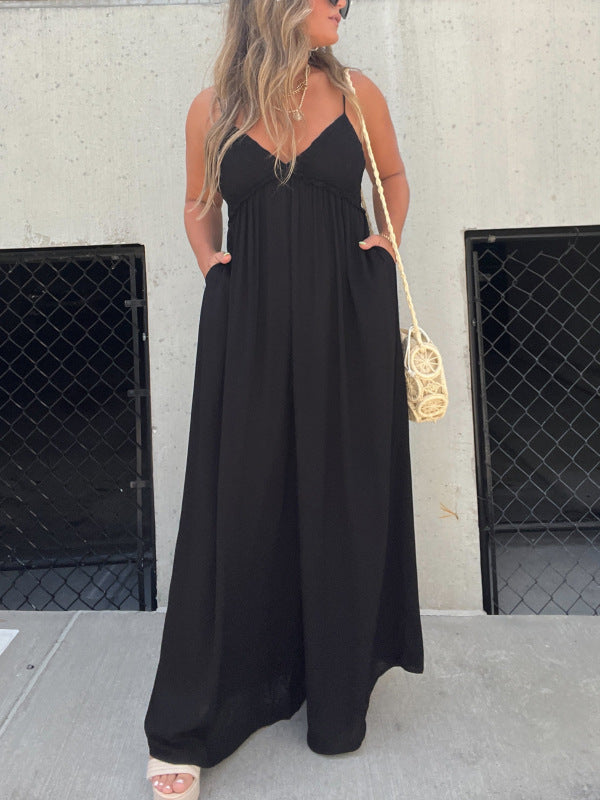 Black Wide Leg Elegant Jumpsuit