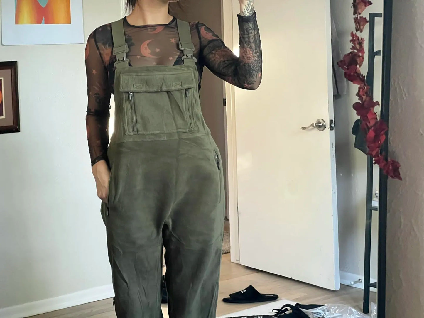 Fleece Warm Overalls Loose Casual Jumpsuits