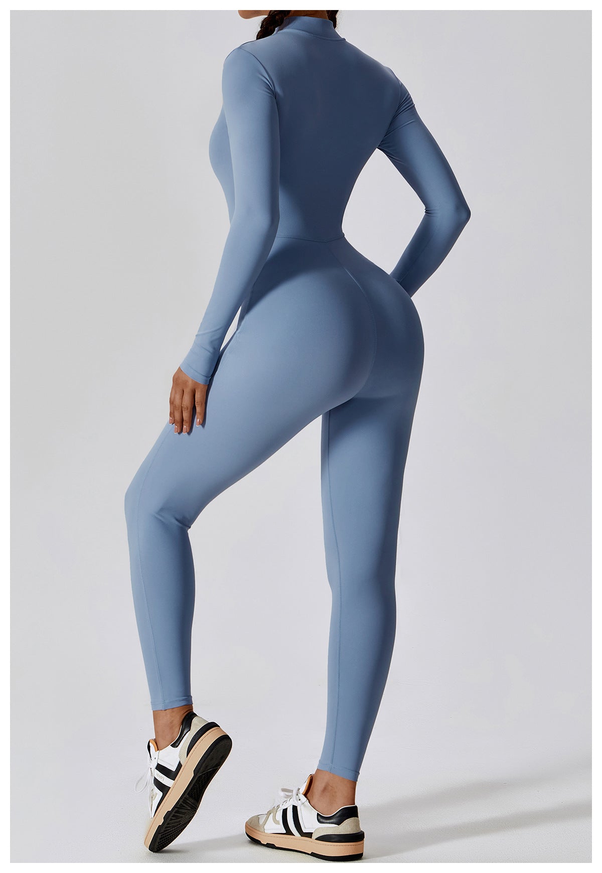 Zipper Long Sleeve Yoga Jumpsuit