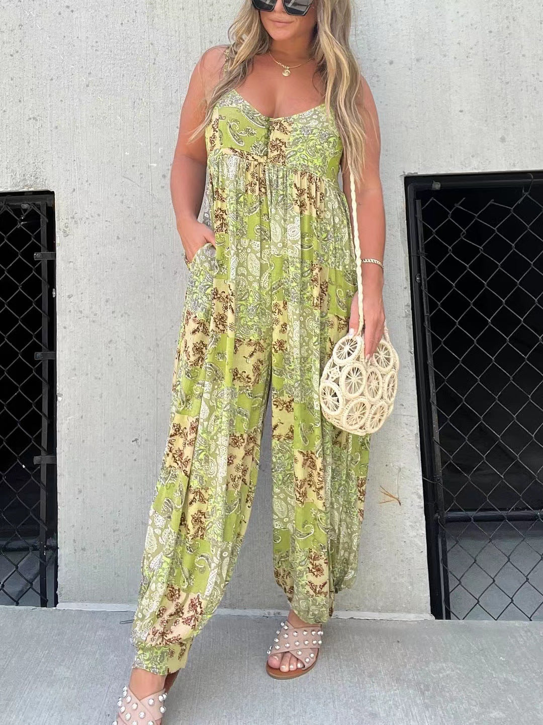 Floral Print Strap Jumpsuit