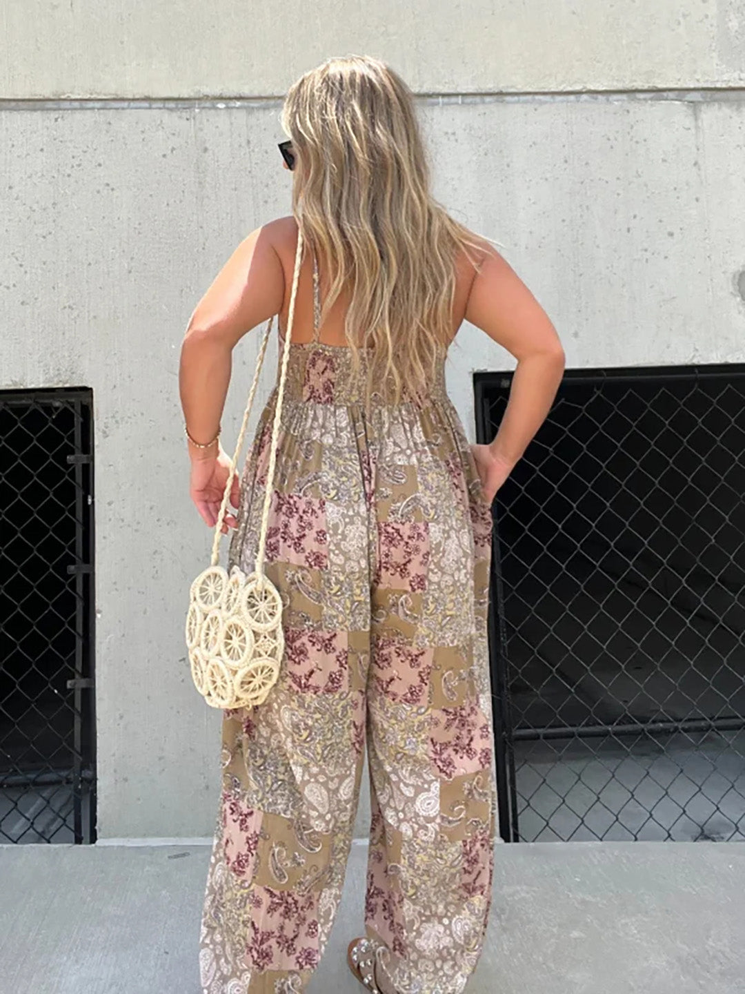 Floral Print Strap Jumpsuit