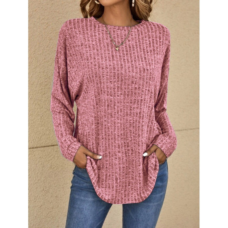 Knitted Sequoia Round Neck Pit Stripe Top