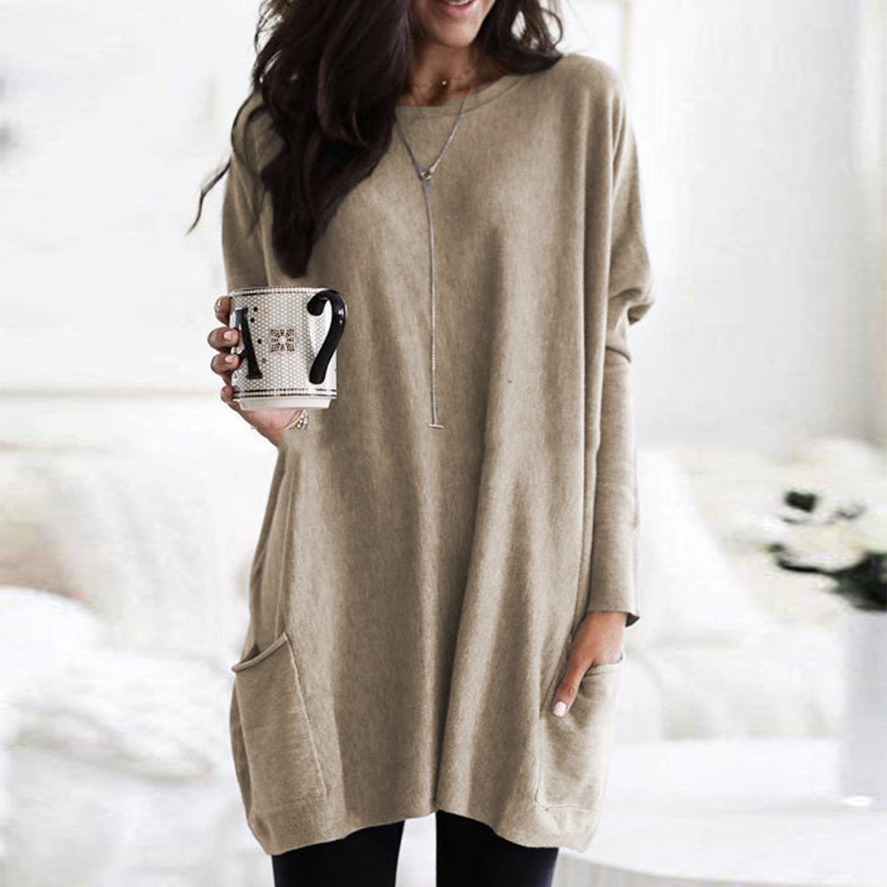 Long Sleeved Pocket T-Shirt Top