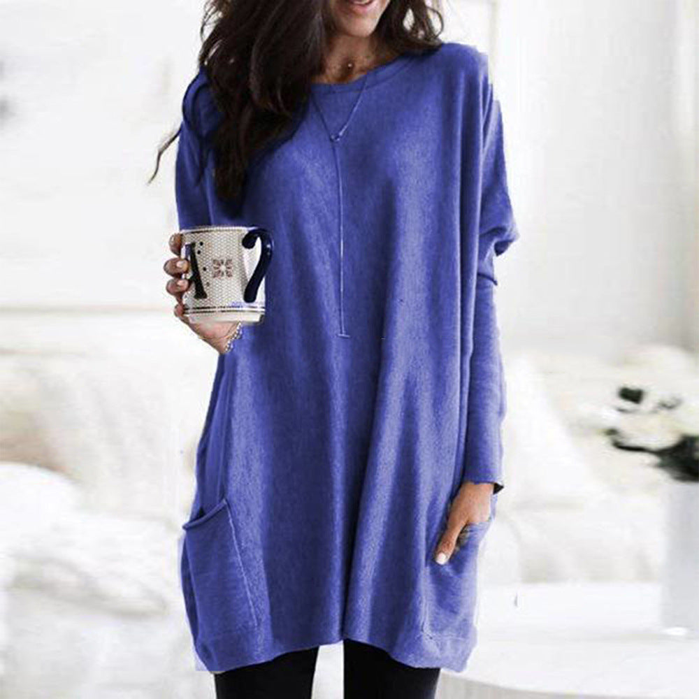 Long Sleeved Pocket T-Shirt Top