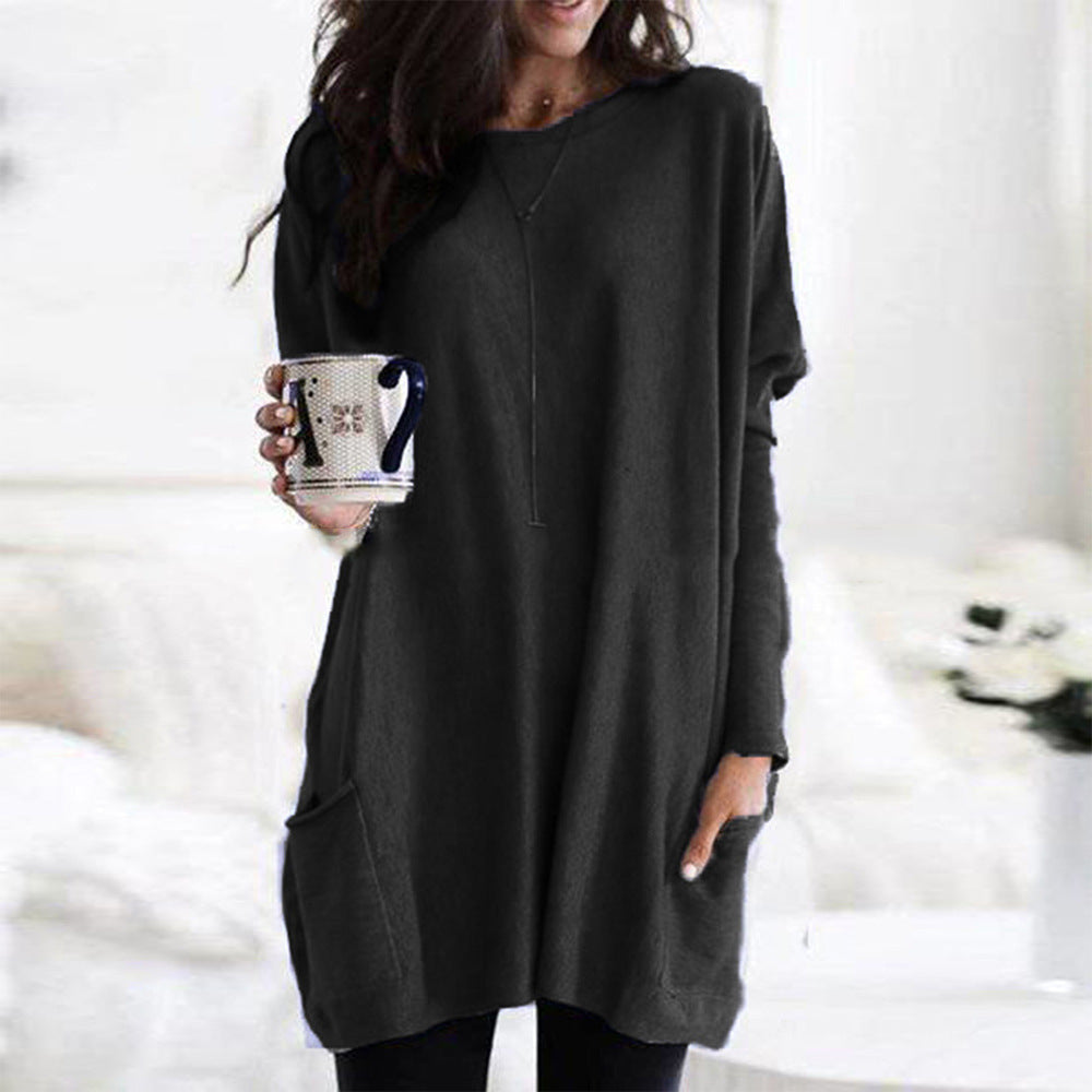 Long Sleeved Pocket T-Shirt Top