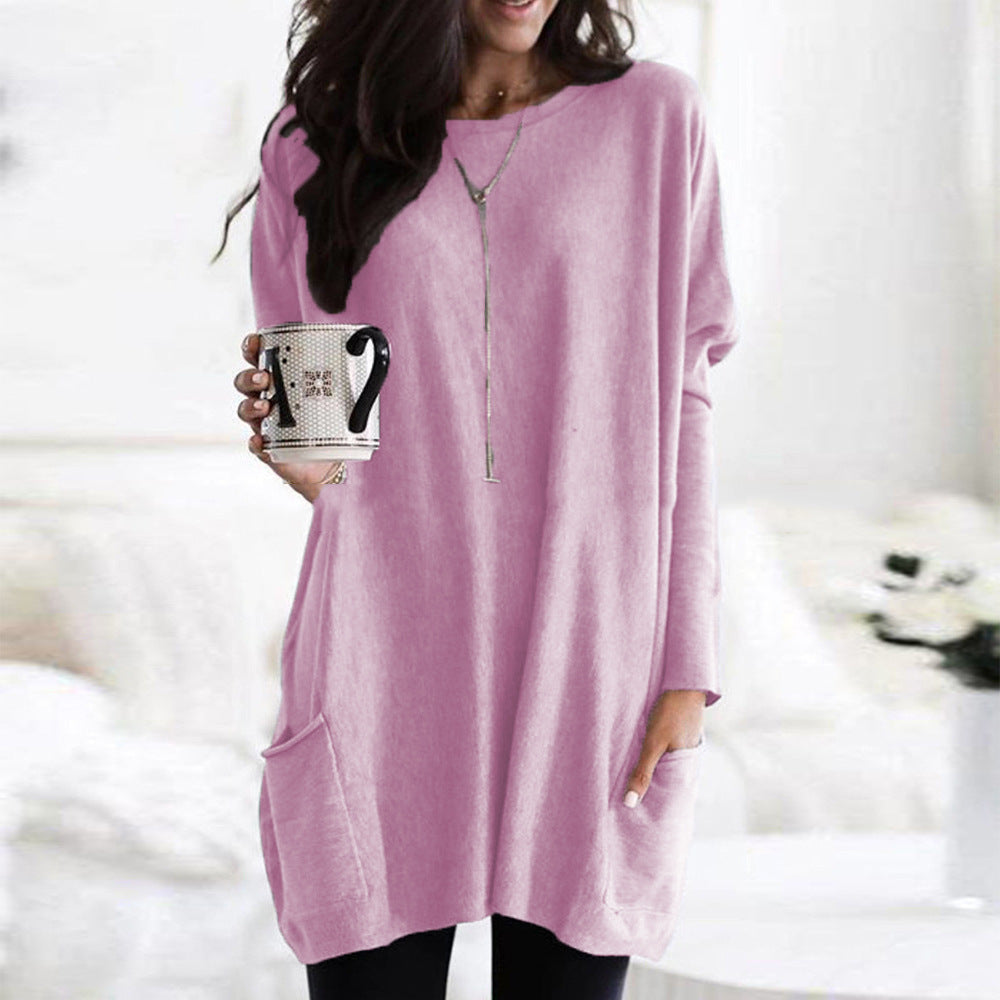 Long Sleeved Pocket T-Shirt Top