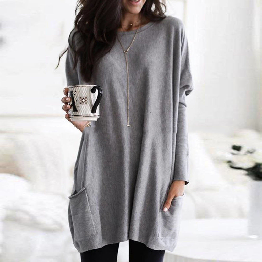 Long Sleeved Pocket T-Shirt Top