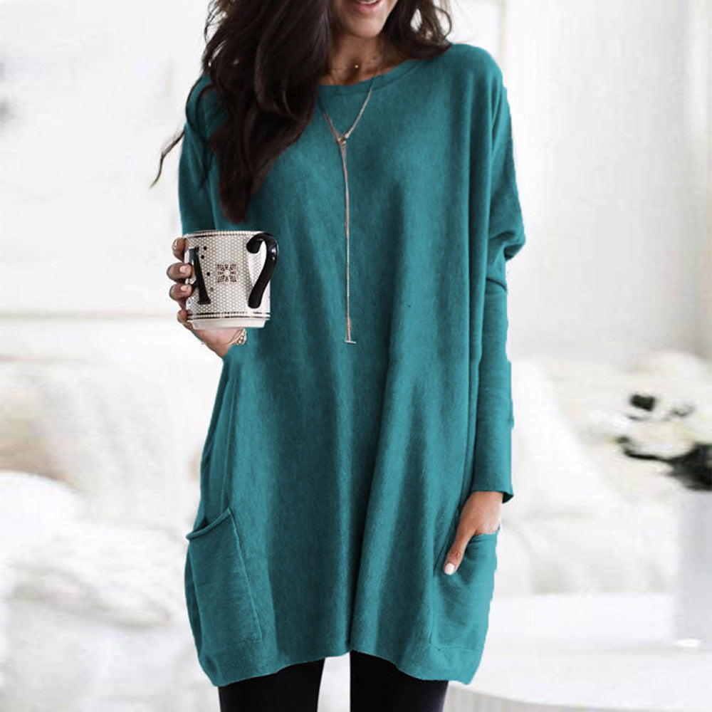 Long Sleeved Pocket T-Shirt Top