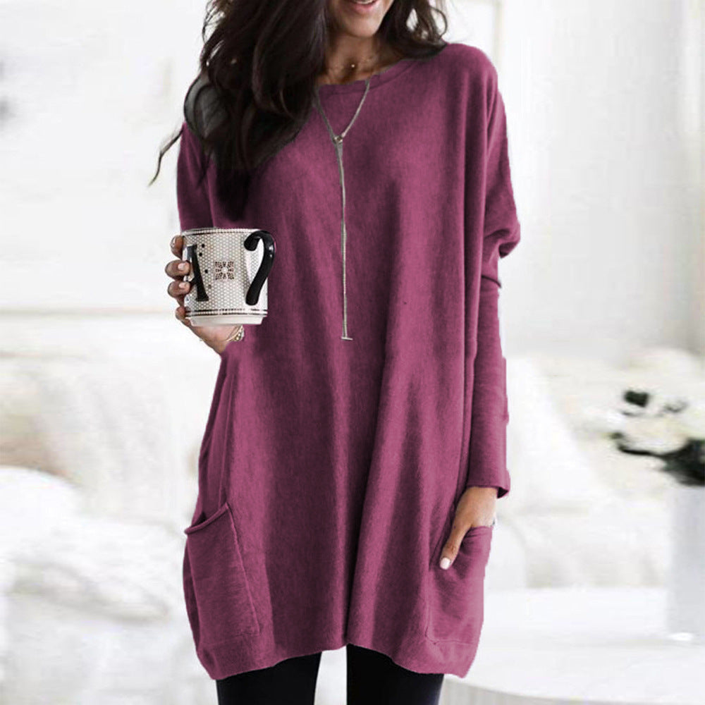 Long Sleeved Pocket T-Shirt Top