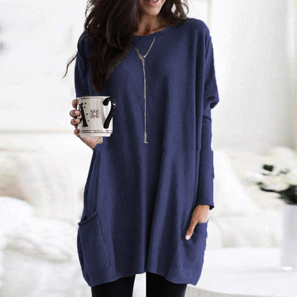 Long Sleeved Pocket T-Shirt Top