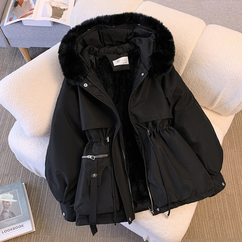 Plush Integrated Jacket with down Cotton Jacket