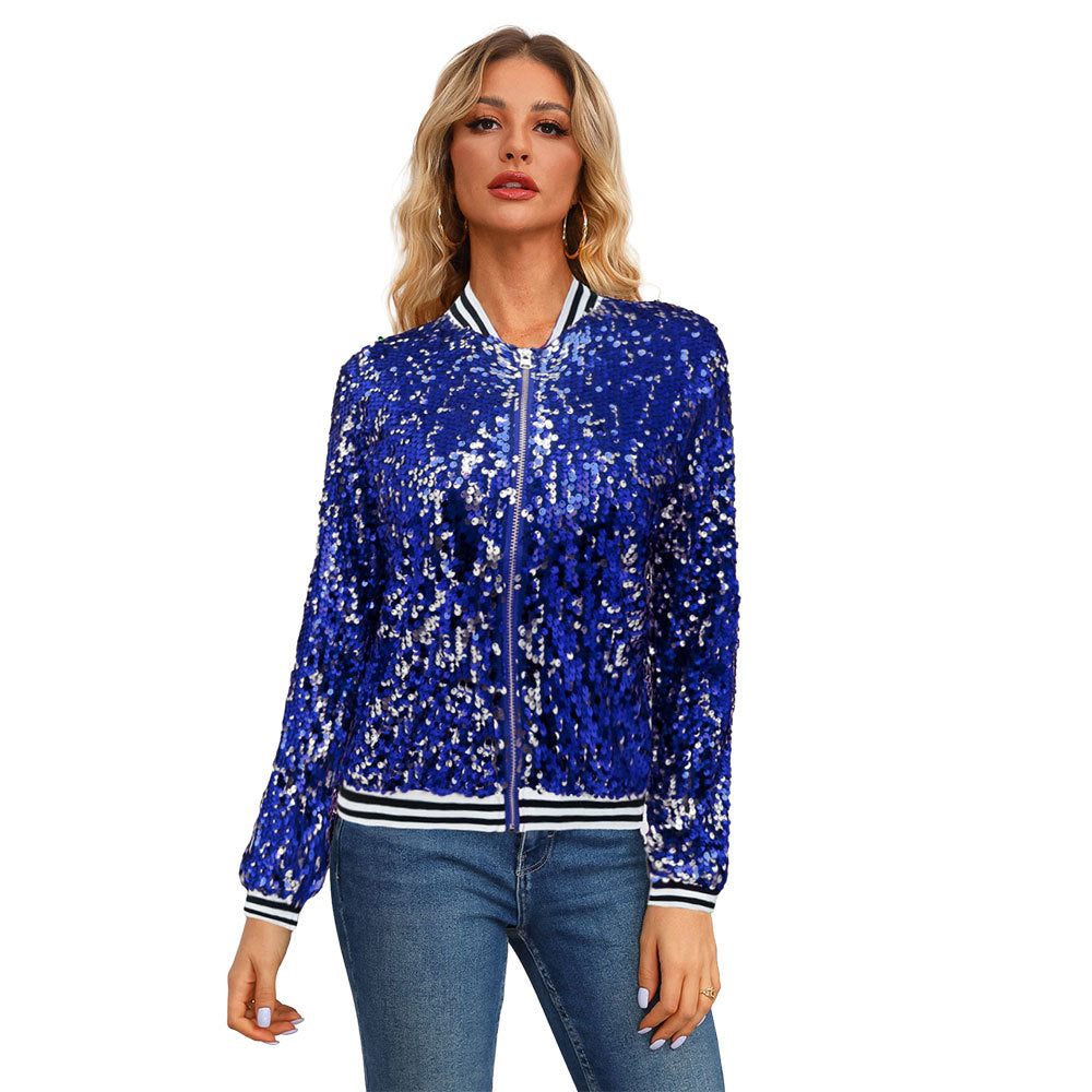 Sequined Long-Sleeved Women's Jacket