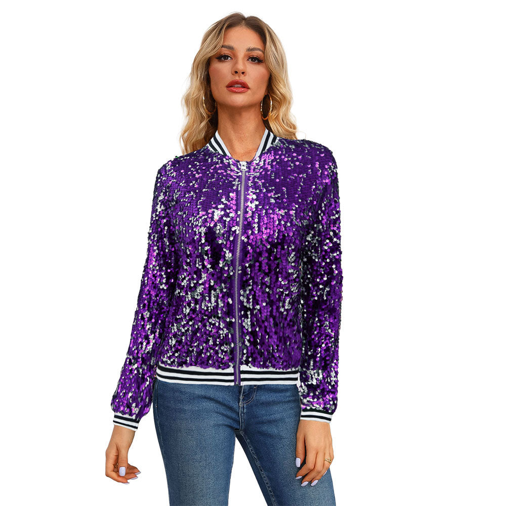 Sequined Long-Sleeved Women's Jacket